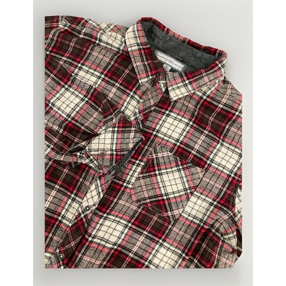 PD&C Other - Paper Denim & Cloth Flannel Shirt Mens XL Red Plaid Button Up Cotton Casual
